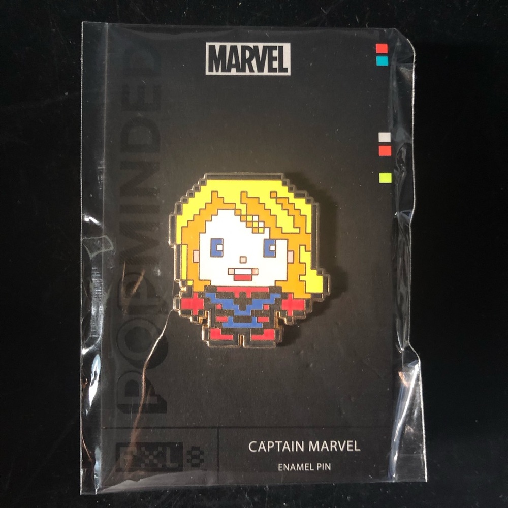 SDCC 50th ANNIVERSARY CAPTAIN MARVEL PIXL8 HALLMARK PIN